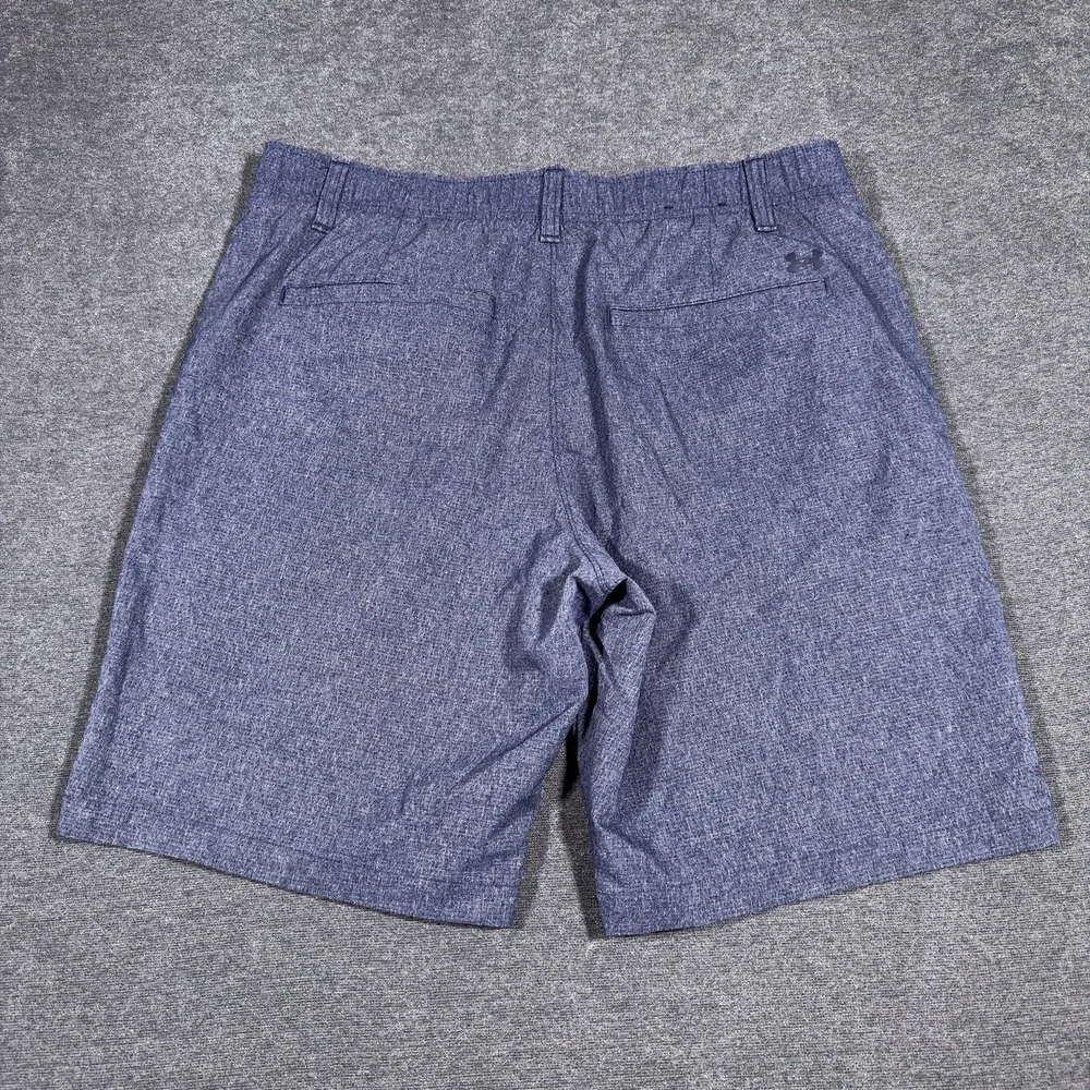 Under Armour Match Play Golf Shorts Men's Size 34 Blue Stretch Chino Loose Fit